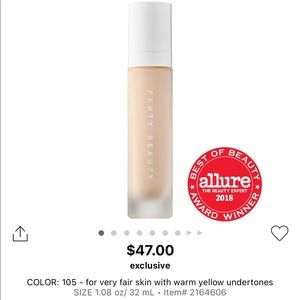 Fenty Beauty bought in Sephora, barely used, soft Mayte long wear foundation